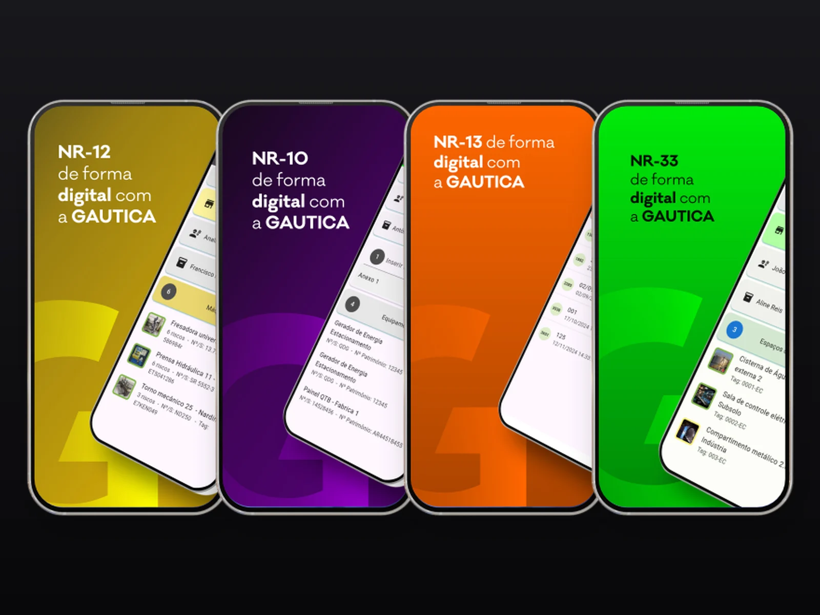 Aplicativos GAUTICA para NR-12, NR-10, NR-13 e NR-33